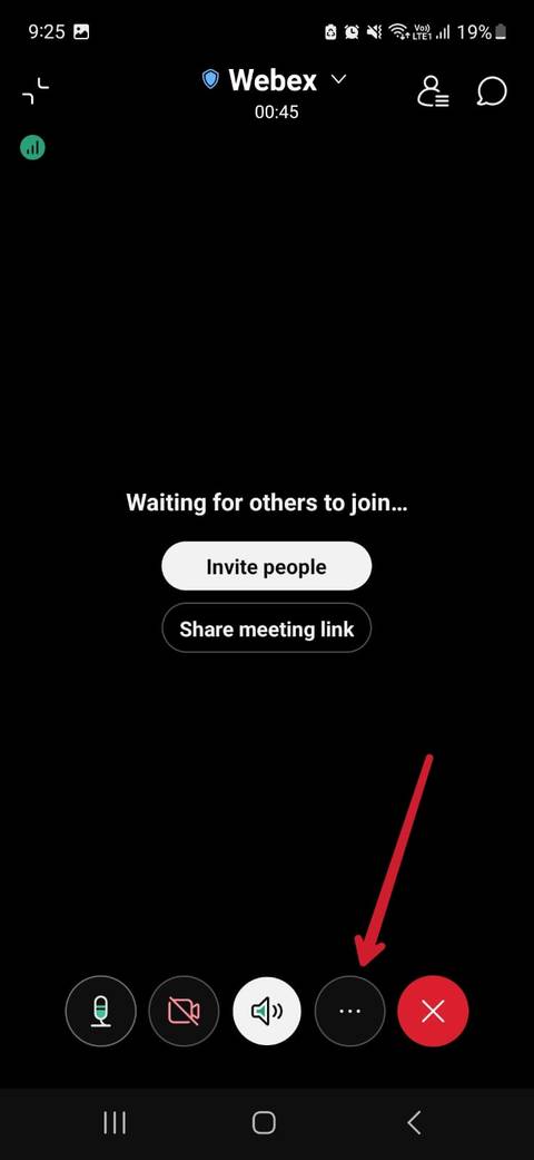 Webex Mobile Interface